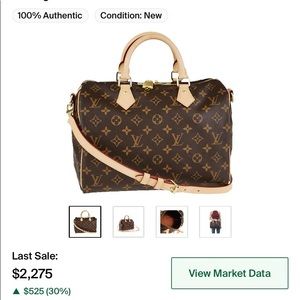 Authenticated Louis Vuitton 25 Brown Monogram bag